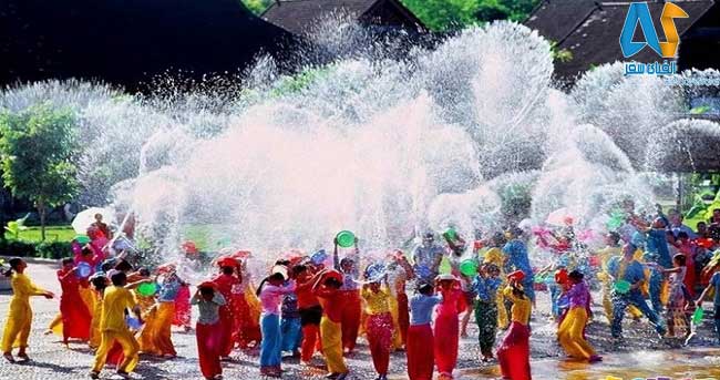 جشنواره آب تایلند جذاب و پر هیجان!