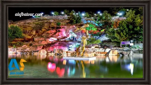 پارک کوه سنگی مشهد در شب