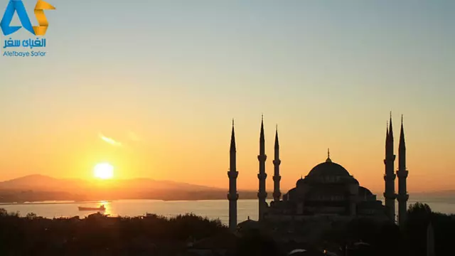 غروب خورشید از پارک Sanatkarlar استانبول،الفبای سفر