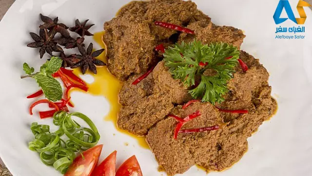 غذای مالزیایی Beef-Rendang در لنکاوی