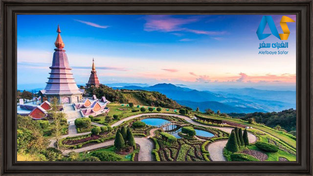پارک ملی دوی اینتانون در تایلند از بالای قله بلند آن