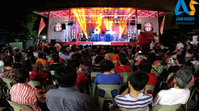 اجرای نمایش در جشنواره ارواح گرسنه در پنانگ