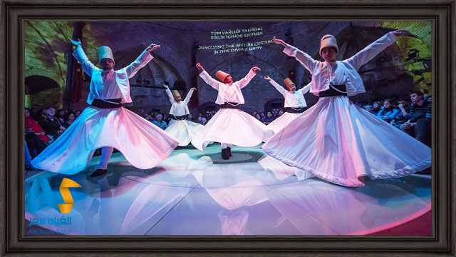 رقص دراویش در فستیوال سما دراویش قونیه ترکیه
