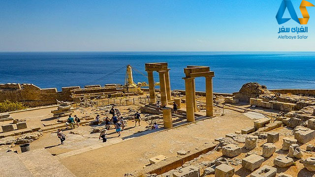 بنای تاریخی یونانی در جزیره رودس یونان