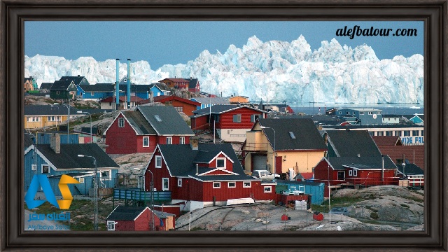 خانه های شهر ایلولیسات گرینلند بزرگترین جزیره جهان