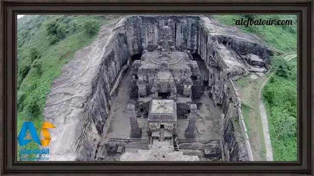 عکس معبد کایلاسا از بالا