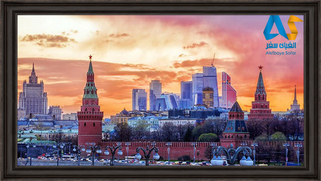 مسکو روسیه در غروب آفتاب