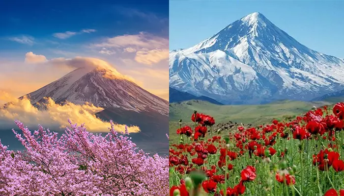 مقایسه کوه فوجی ژاپن و کوه دماوند ایران