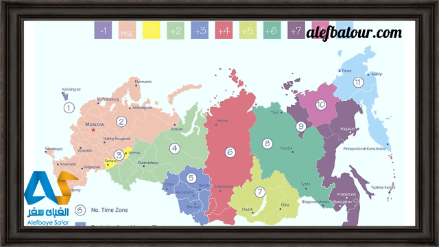 مناطق زمانی در کشور روسیه