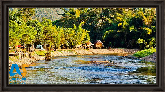 رودخانه و مناظز زيباي دره پاي در تايلند