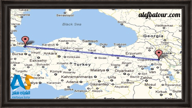 فاصله وان تا استانبول با هواپیما