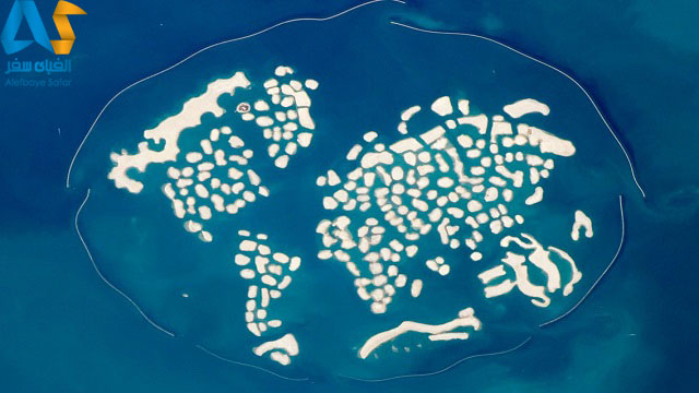 تصویر هوایی از جزایر جهانی دبی